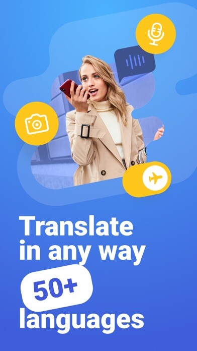 Emulate iPhone app Translate Us - Speak & Snap using MyAndroid