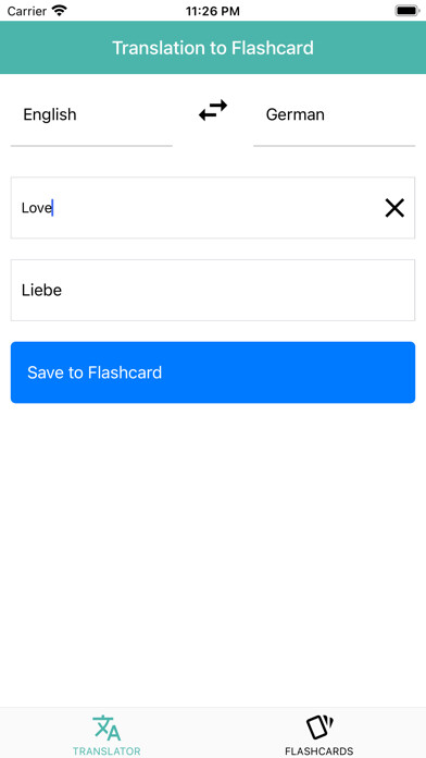 Emulate iPhone app Translation To Flashcard using MyAndroid Emulate iPhone app Translation To Flashcard using MyAndroid