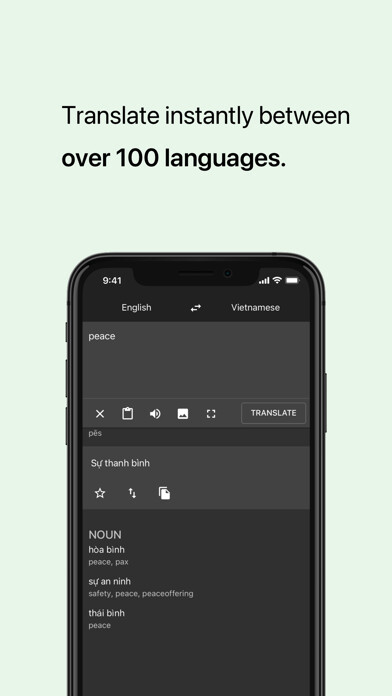 Emulate iPhone app Translatium - Translator using MyAndroid