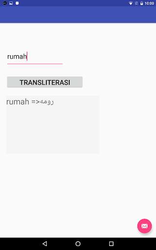 Run android online APK Transliterasi Rumi-Jawi from MyAndroid or emulate Transliterasi Rumi-Jawi using MyAndroid Run android online APK Transliterasi Rumi-Jawi from MyAndroid or emulate Transliterasi Rumi-Jawi using MyAndroid