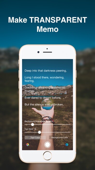 Emulate iPhone app Transparent Note - Memo App using MyAndroid