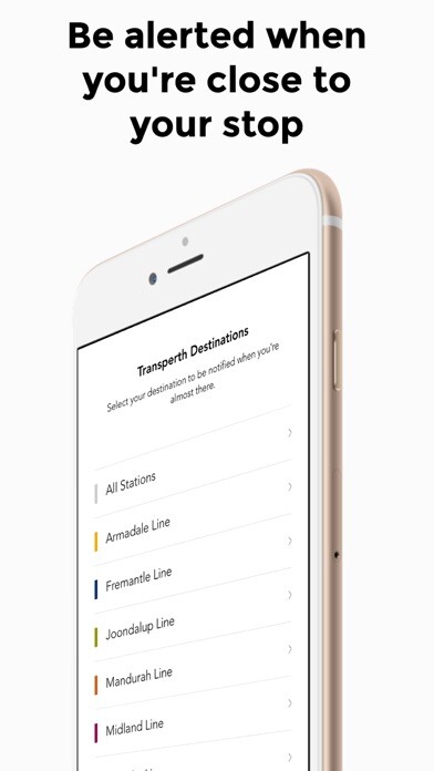 Emulate iPhone app Transperth Destinations using MyAndroid