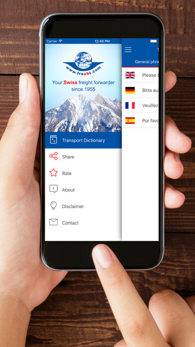 Emulate iPhone app Transport Dictionary using MyAndroid