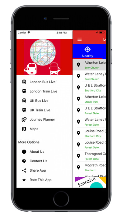 Emulate iPhone app Transport Live using MyAndroid