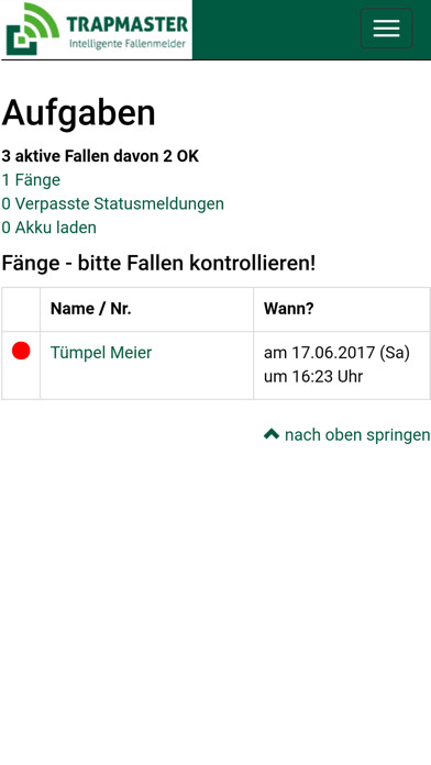 Emulate iPhone app TRAPMASTER Fallenmelder using MyAndroid Emulate iPhone app TRAPMASTER Fallenmelder using MyAndroid