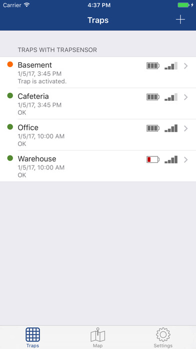 Emulate iPhone app TrapSensor using MyAndroid