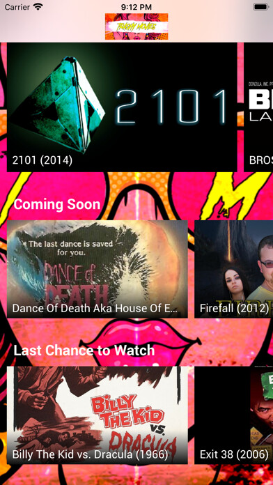 Emulate iPhone app Trashy Movies Channel using MyAndroid