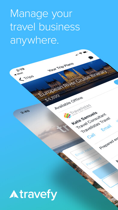 Emulate iPhone app Travefy Pro: View Client Trips using MyAndroid