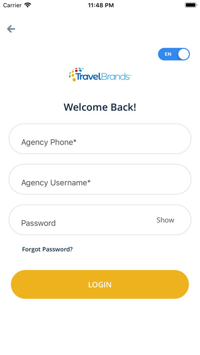 Emulate iPhone app TravelBrands - MyBookings using MyAndroid