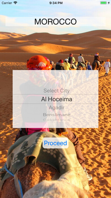 Emulate iPhone app Travel Guide Morocco using MyAndroid