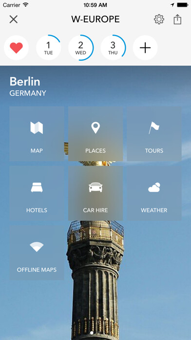 Emulate iPhone app Travel Guide & Offline Map for Western Europe using MyAndroid