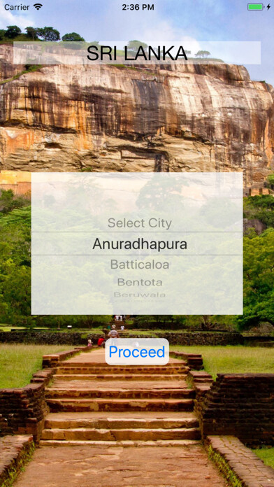 Emulate iPhone app Travel Guide Sri Lanka using MyAndroid