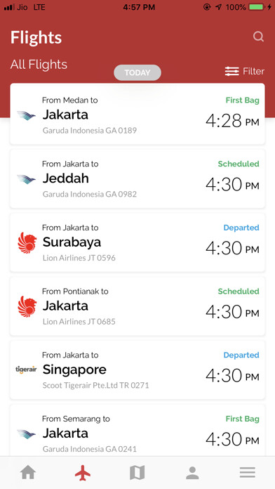 Emulate iPhone app travelin: Airport & Travel using MyAndroid