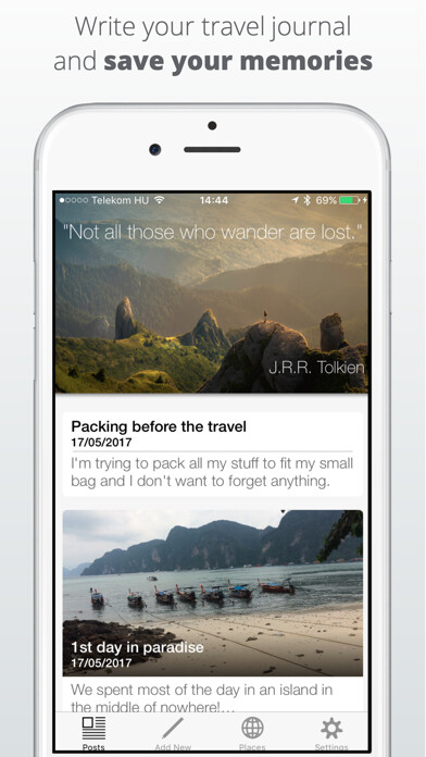 Emulate iPhone app Travel Journal - Write your story on the road using MyAndroid Emulate iPhone app Travel Journal - Write your story on the road using MyAndroid