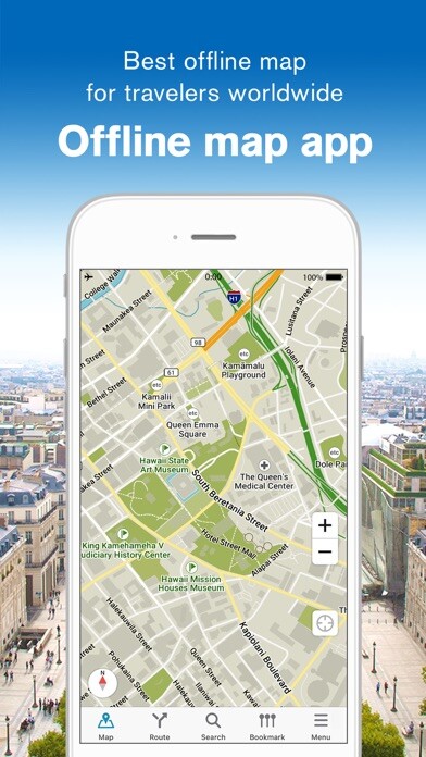 Emulate iPhone app TravelkoMap  - Offline GPS Map using MyAndroid