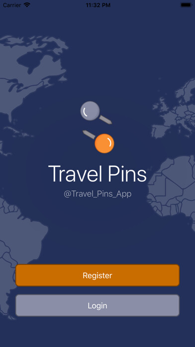 Emulate iPhone app Travel Pins: Track Where Been using MyAndroid