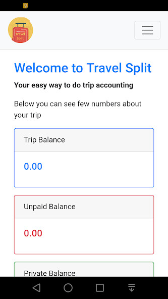 Run android online APK Travel Split from MyAndroid or emulate Travel Split using MyAndroid