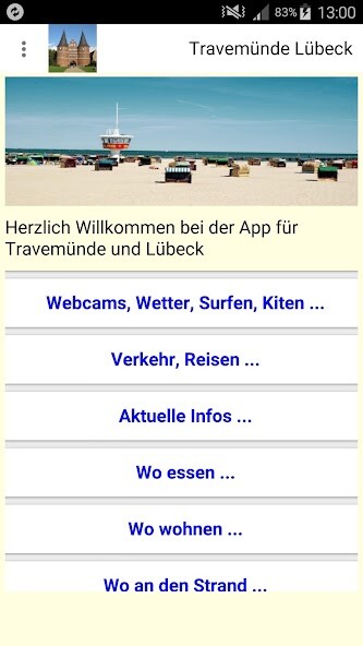 Run android online APK Travemünde + Lübeck UrlaubsApp from MyAndroid or emulate Travemünde + Lübeck UrlaubsApp using MyAndroid