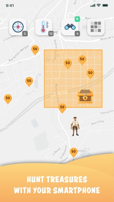 Emulate iPhone app Treasure Hunters using MyAndroid