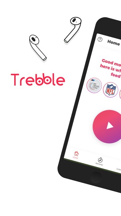 Emulate iPhone app Trebble - Daily Short Audio using MyAndroid