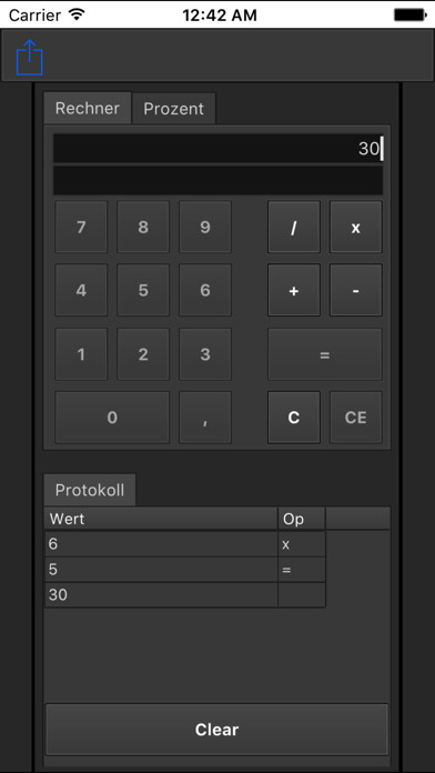 Emulate iPhone app TRechner using MyAndroid