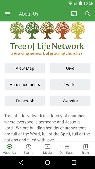Run android online APK Tree of Life Church from MyAndroid or emulate Tree of Life Church using MyAndroid