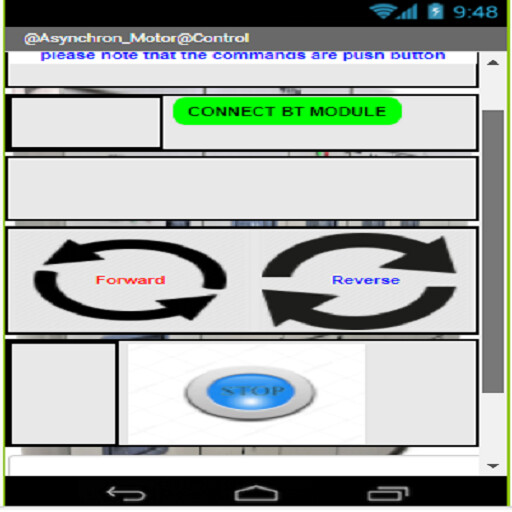 Run android online APK Tree Phases motor by bluetooth from MyAndroid or emulate Tree Phases motor by bluetooth using MyAndroid