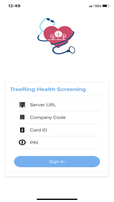 Emulate iPhone app TreeRing Health Screening using MyAndroid