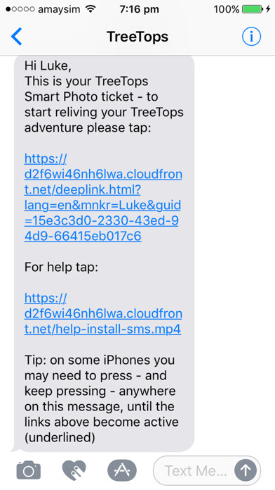 Emulate iPhone app TreeTops Smart Photo Customer using MyAndroid