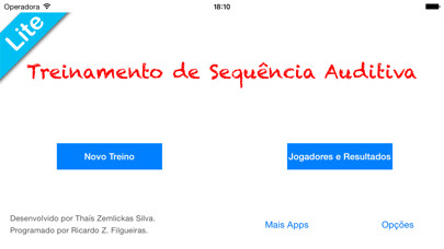 Emulate iPhone app Treinamento de Sequência Auditiva Lite using MyAndroid