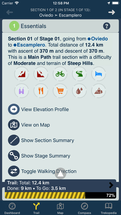 Emulate iPhone app TrekRight: Camino Primitivo using MyAndroid
