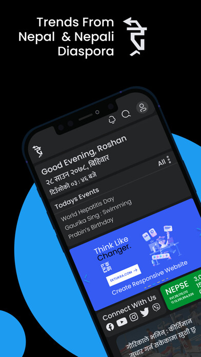 Emulate iPhone app Trending Nepal using MyAndroid