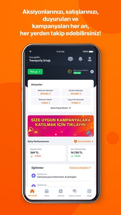 Emulate iPhone app Trendyol Satıcı Paneli using MyAndroid