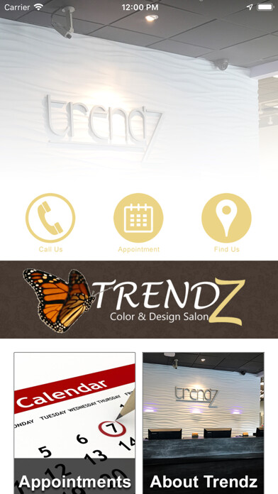 Emulate iPhone app Trendz Color & Design Salon using MyAndroid
