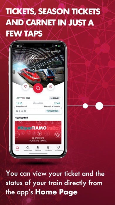 Emulate iPhone app Trenitalia using MyAndroid