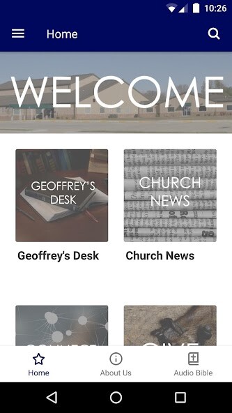Emulate iPhone app Trenton Crossing Church using MyAndroid