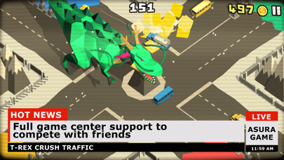 Emulate iPhone app T-Rex crush traffic: Survival using MyAndroid Emulate iPhone app T-Rex crush traffic: Survival using MyAndroid