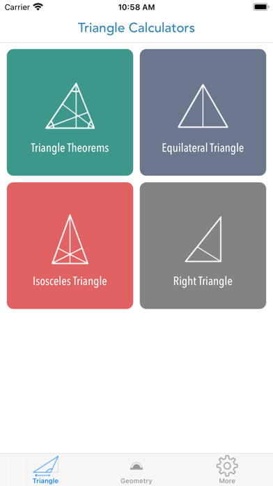 Emulate iPhone app Triangle Calculators using MyAndroid Emulate iPhone app Triangle Calculators using MyAndroid