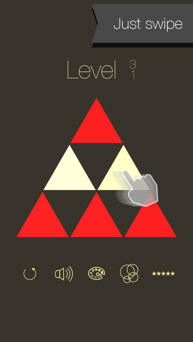 Emulate iPhone app Triangle Flip - Elegantly Hip using MyAndroid