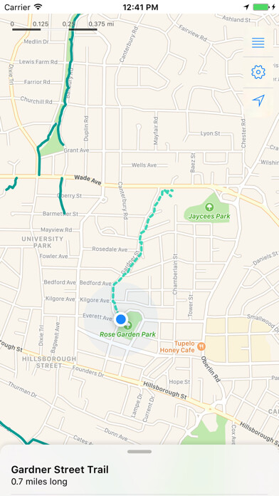 Emulate iPhone app Triangle Greenspace using MyAndroid