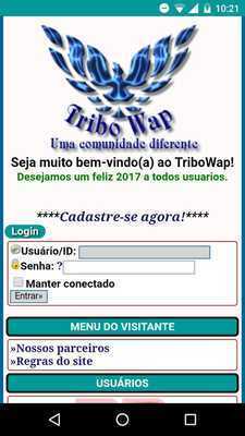Emulate Android APK TriboWap: Bate-papo e amizades