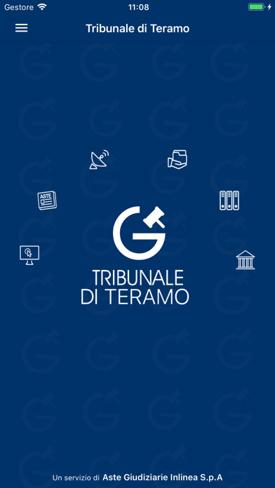 Emulate iPhone app Tribunale di Teramo using MyAndroid