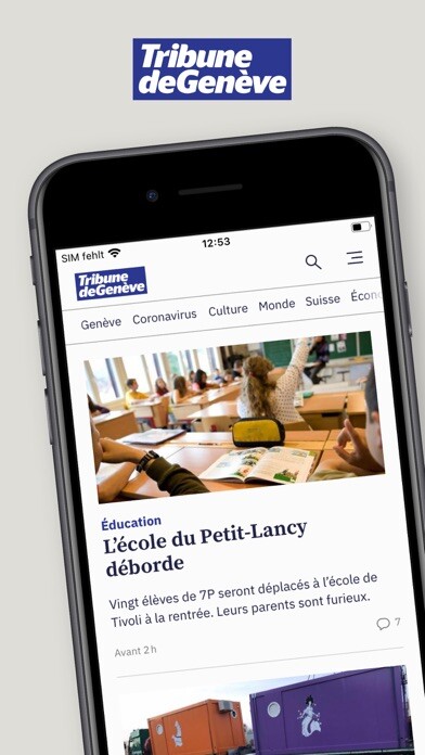 Emulate iPhone app Tribune de Genève mobile using MyAndroid Emulate iPhone app Tribune de Genève mobile using MyAndroid