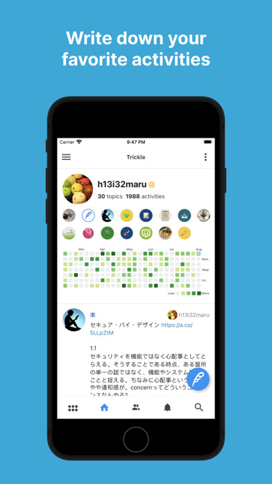 Emulate iPhone app Trickle - Favorite Activities using MyAndroid Emulate iPhone app Trickle - Favorite Activities using MyAndroid