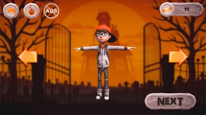 Emulate iPhone app Trick or Treat Halloween Game using MyAndroid