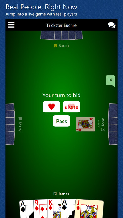 Emulate iPhone app Trickster Euchre using MyAndroid