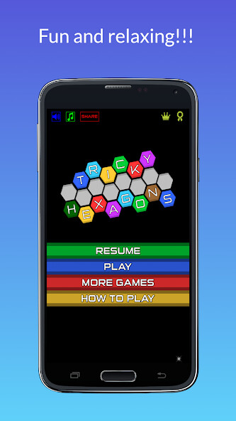 Run android online APK Tricky Hexagons from MyAndroid or emulate Tricky Hexagons using MyAndroid