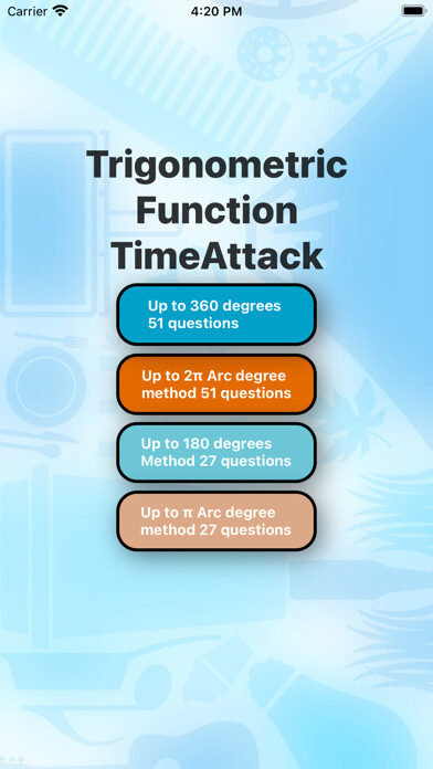 Emulate iPhone app Trigonometric Time Attack using MyAndroid Emulate iPhone app Trigonometric Time Attack using MyAndroid