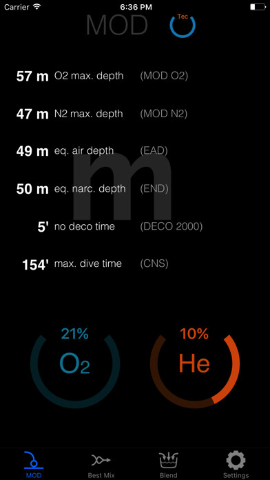 Emulate iPhone app TrimixCalc using MyAndroid Emulate iPhone app TrimixCalc using MyAndroid