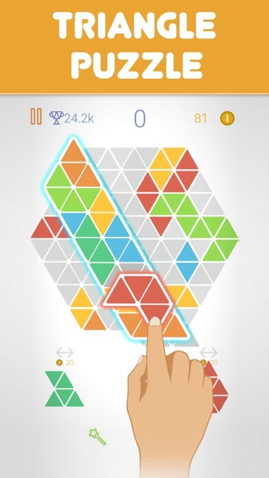 Emulate iPhone app Tringles™ logic block puzzles using MyAndroid Emulate iPhone app Tringles™ logic block puzzles using MyAndroid
